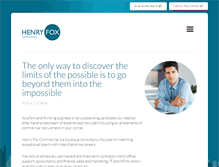 Tablet Screenshot of commercial.henryfoxrecruitment.com