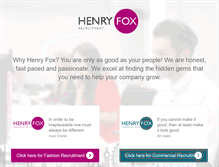 Tablet Screenshot of henryfoxrecruitment.com